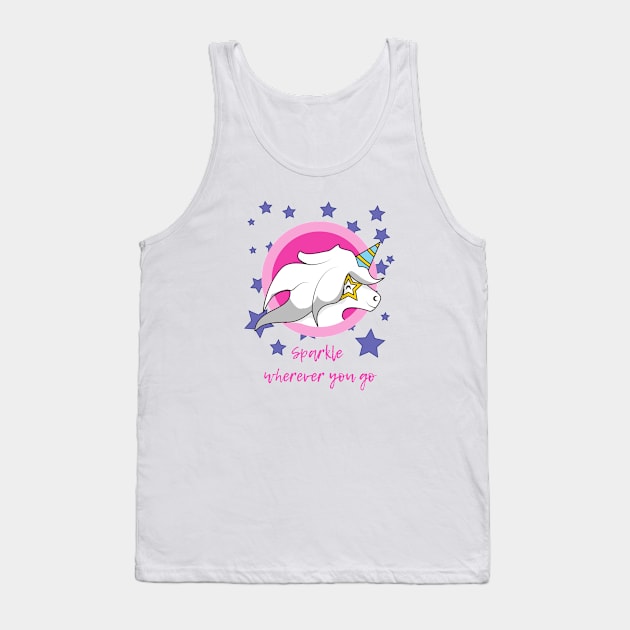 Unicorn Sparkle Wherever You Go Tank Top by Vegan Squad